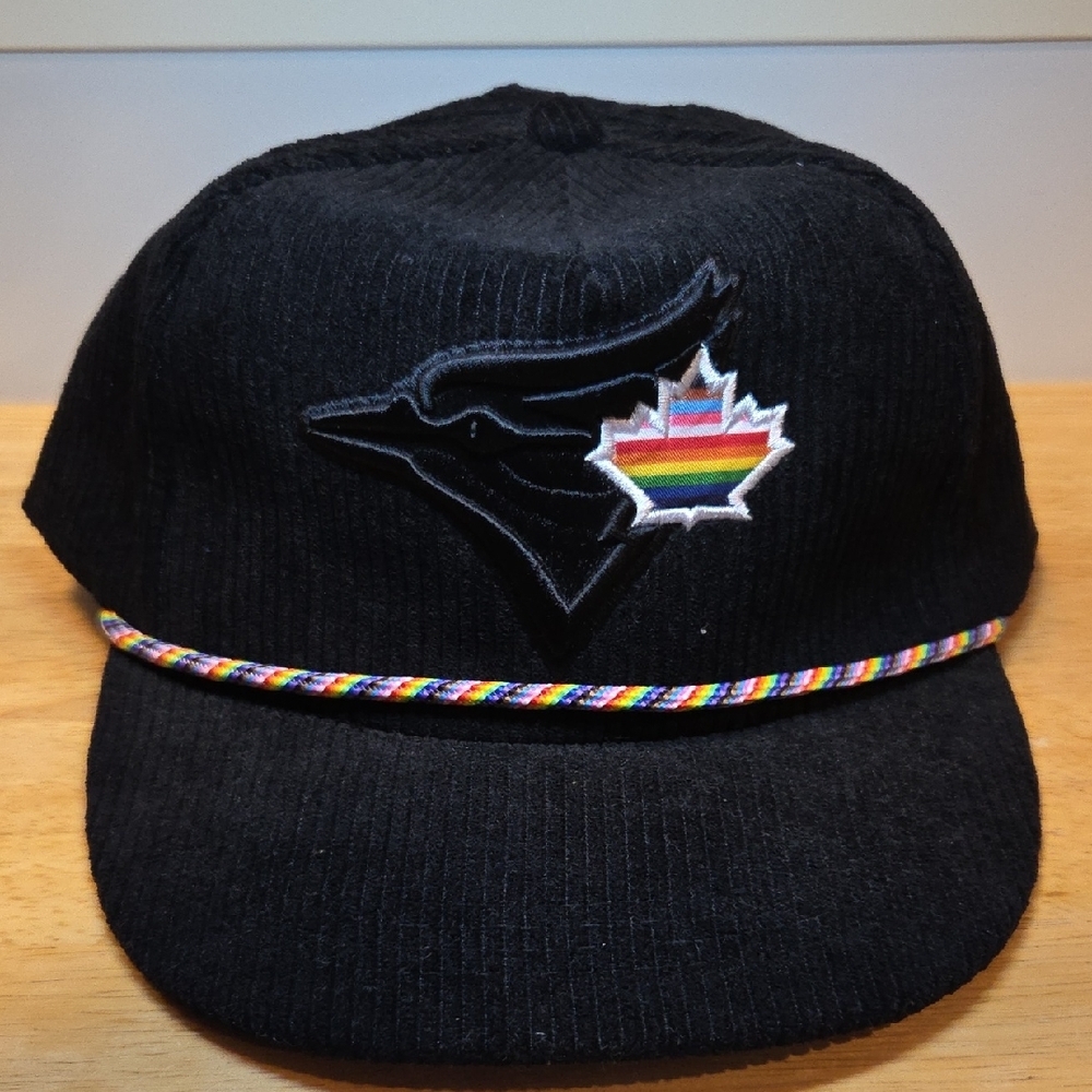 Toronto Blue Jays Embroidered Pride Logo Black Cord Rope Hat